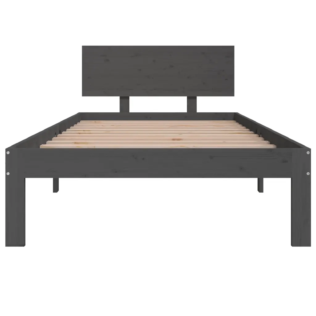 Giroletto Grigio in Legno Massello di Pino 90x200 cm