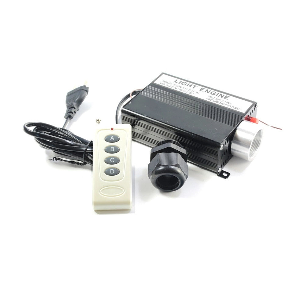 Trade Shop - Kit Cielo Stellato Led Multicolore 16w + Rotolo Da 1500mt Fibra Ottica 16 Colori -