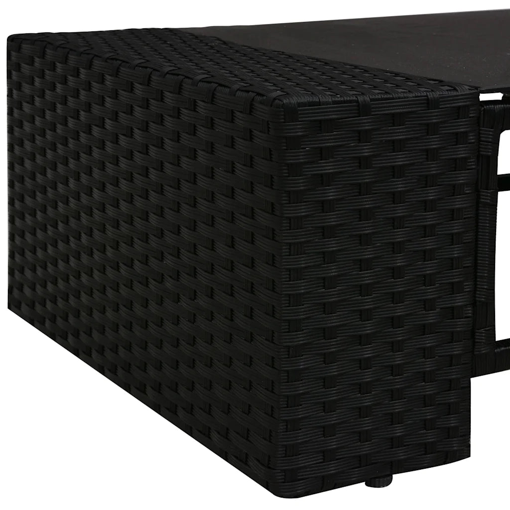 Salotto da Giardino-Set Divani da Giardino2 pz in Polyrattan Nero