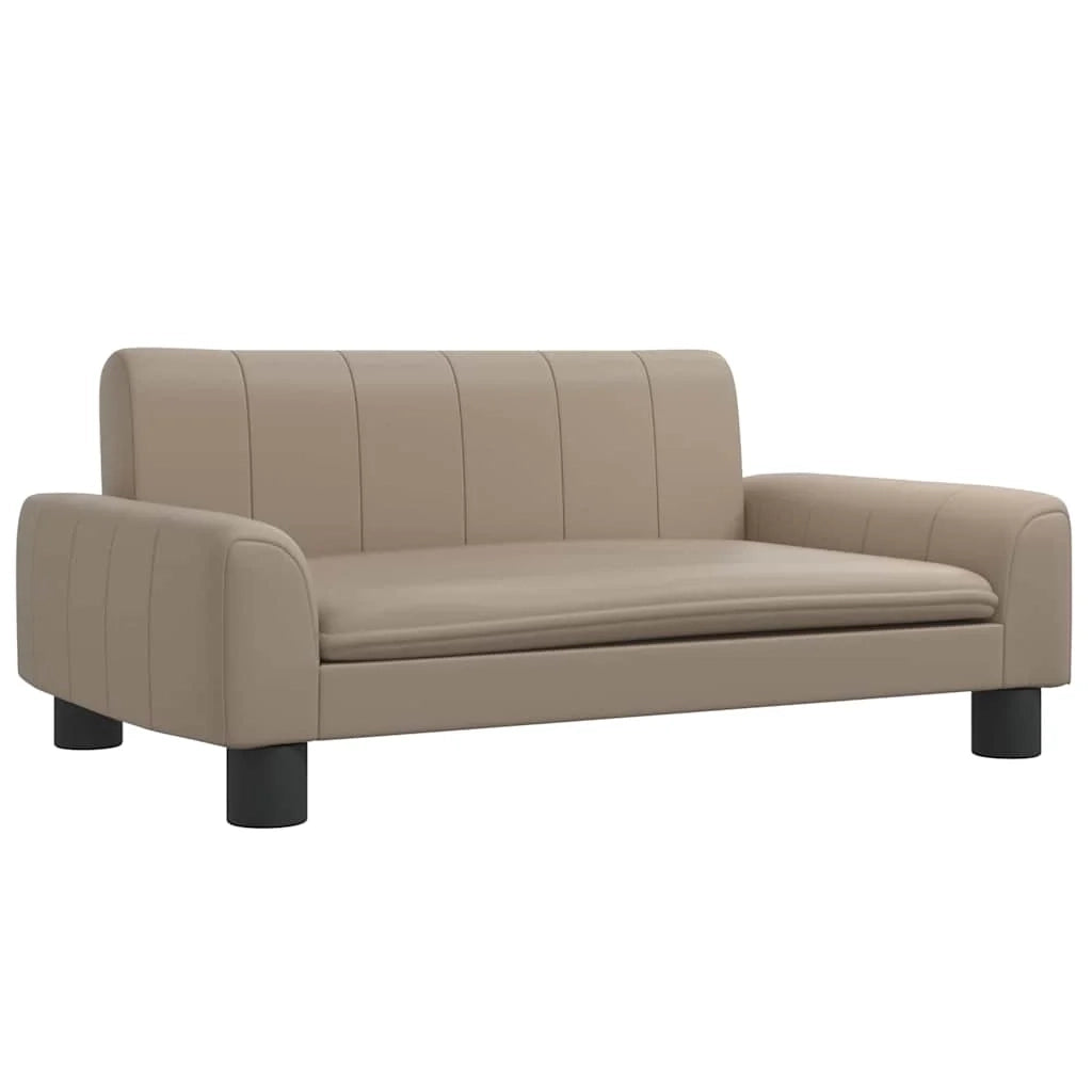 Cuccia per cani comoda cuccia da divano color cappuccino 70 x 45 x 30 cm similpelle marrone 02_0043079