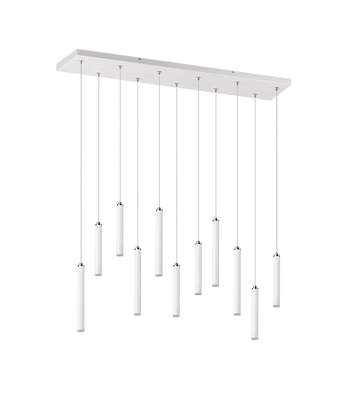 Lampada a Sospensione da Interno a LED in Metallo Bianco Opaco