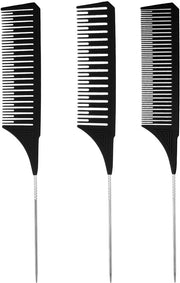 Set di capelli a tre matite, kam steel, kam antistatic, kam capelli, set di parrucchiere, kam verniciante, highlight professionale (nero)