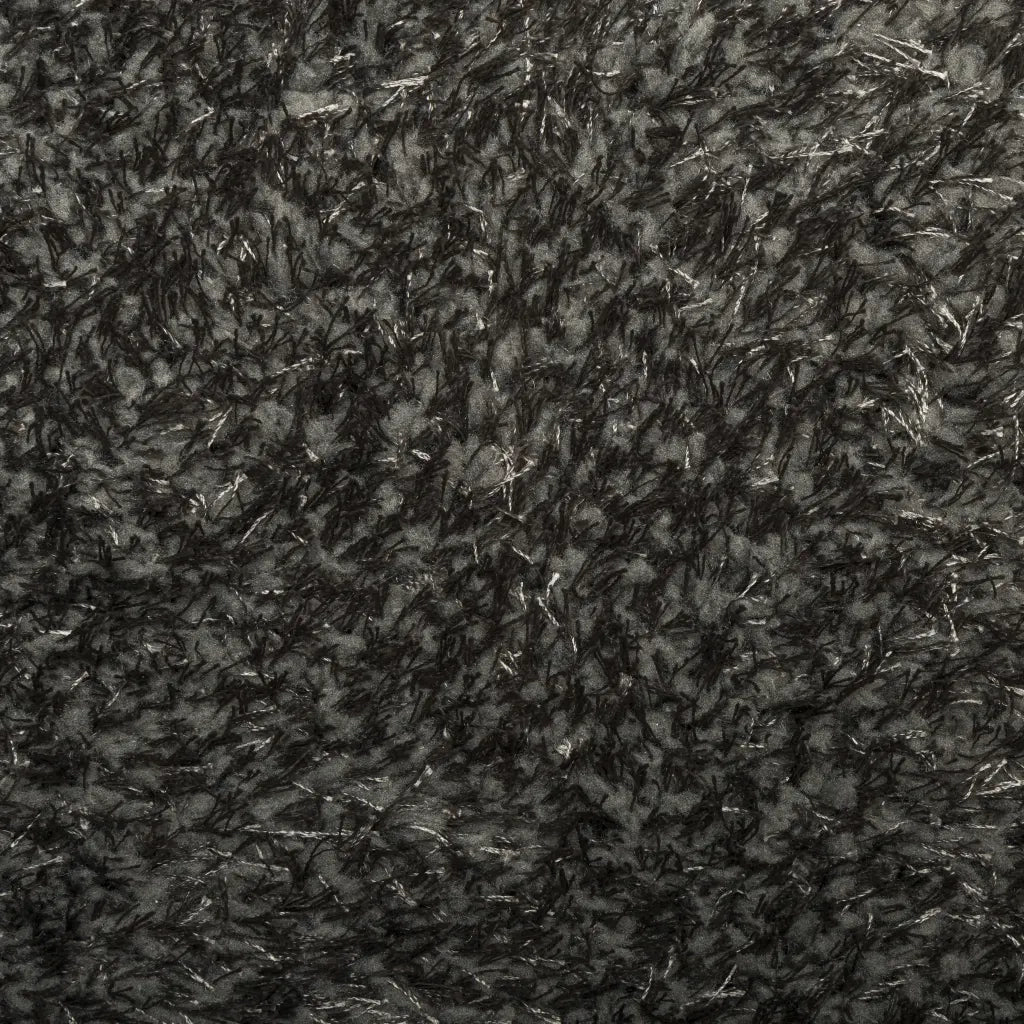 Tappeto a Pelo Lucido Lungo ISTAN Effetto Antracite 140x200 cm 375641