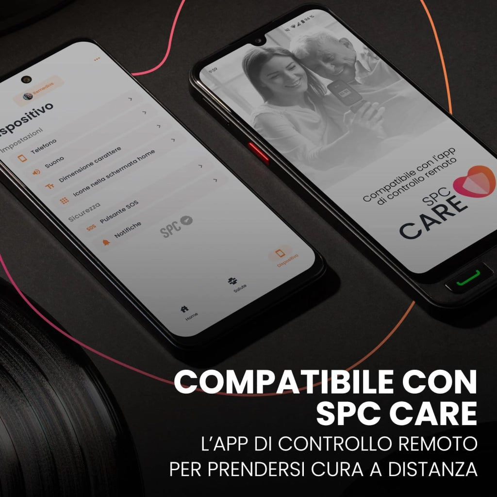 Zeus 2 Pro - Smartphone per anziani compatibile con app gestione e localizzazione remota | Modalità facile, pulsanti fisici, icone grandi | 6,1", Dual Cam, 128GB | Base di ricarica, pulsante SOS