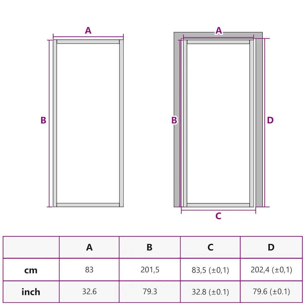 Porta Interna 83x201,5 cm Bianco Opaco Vetro e Alluminio 350581