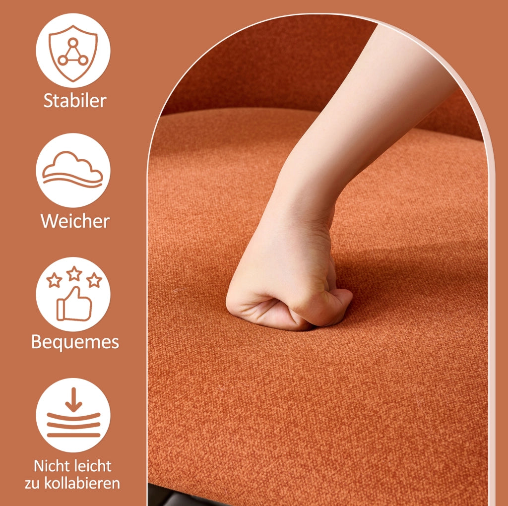 Poltrona lounge design stile squalo balena con cuccia per animali; 66x69x76 cm; rosso mattone