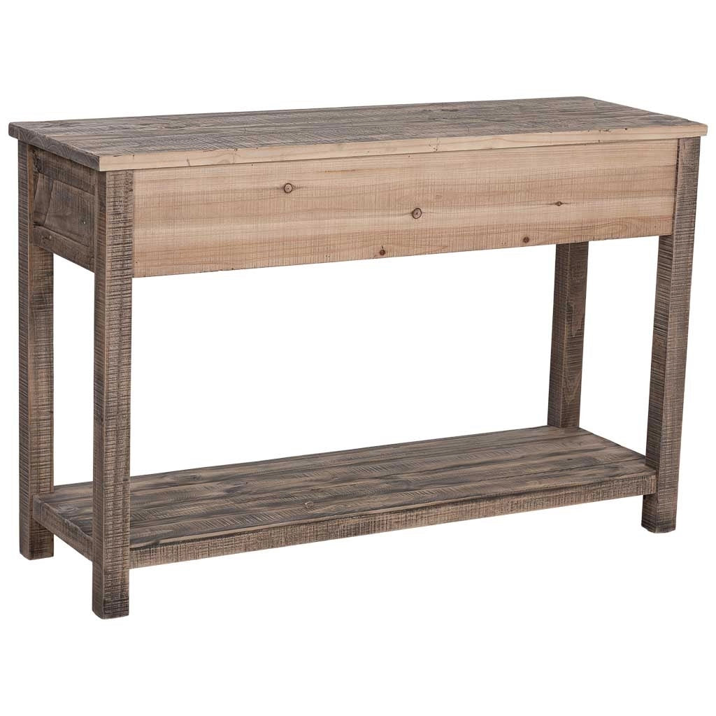 Tavolino da ingresso in legno marrone 120x40x78,5h cm