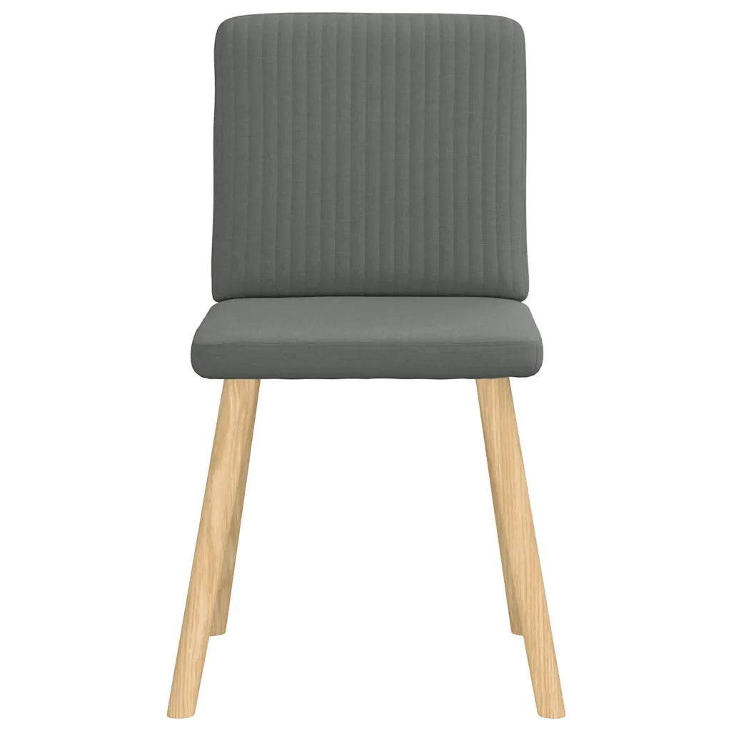 Sedie da Pranzo 4 pz Grigio Scuro in Tessuto 3315298