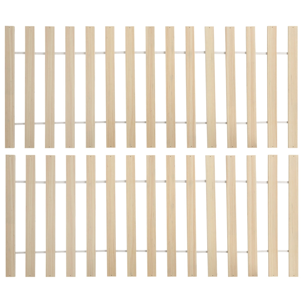 Letto matrimoniale Legno di Pino bianco con Rete a Doghe con 4 cassetti 140 x 200 cm Testiera a doghe minimalista