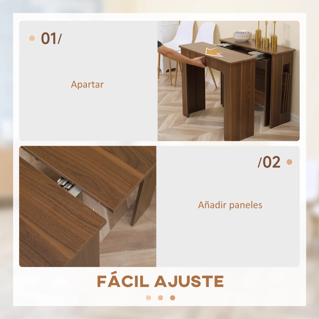 Tavolo da Pranzo Allungabile per 4-6 Persone ¨C Zephmum ¨C Legno Marrone 180x85x75 cm