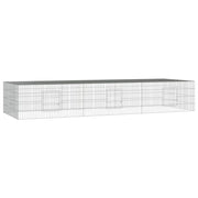 Gabbia per conigli 3 pannelli 325 x 109 x 54 cm Ferro zincato Argento 02_0041688