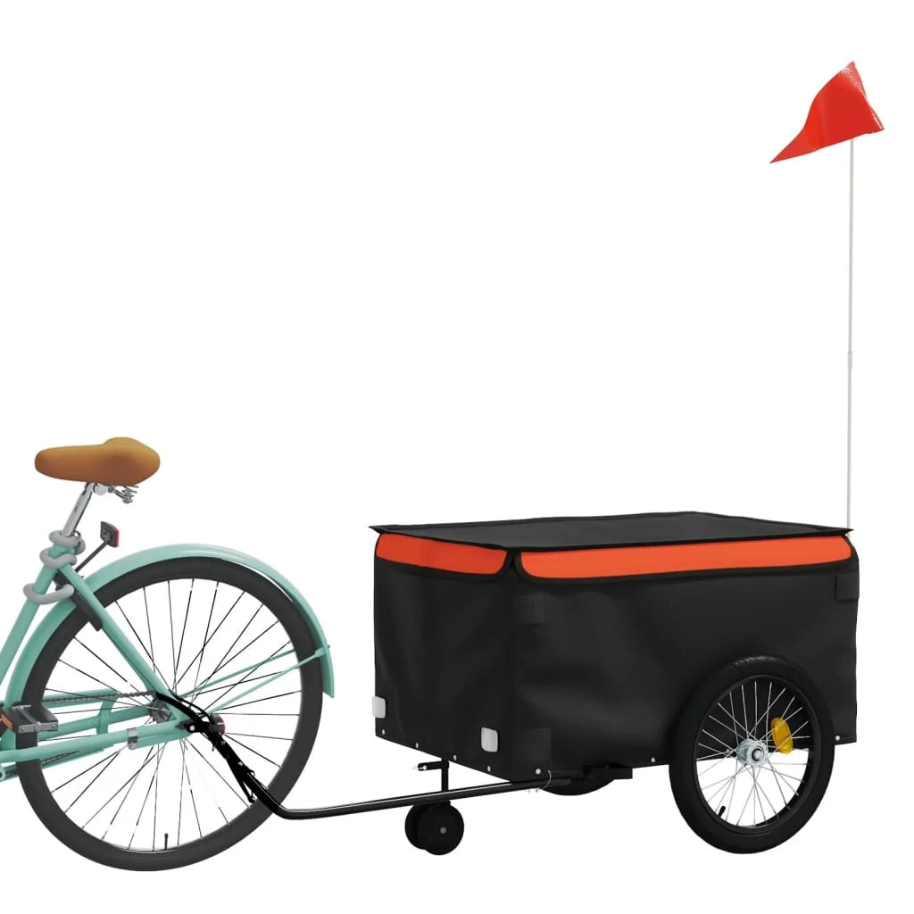 Rimorchio per trasporto biciclette capacità 45 kg ferro arancione 02_0044159