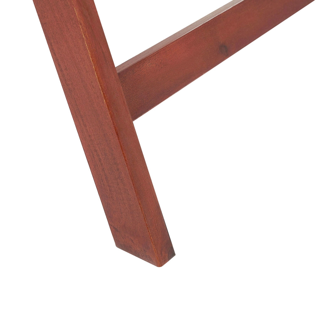 Set di 2 sedie da giardino in legno di acacia pieghevoli regolabili per esterni stile rustico country