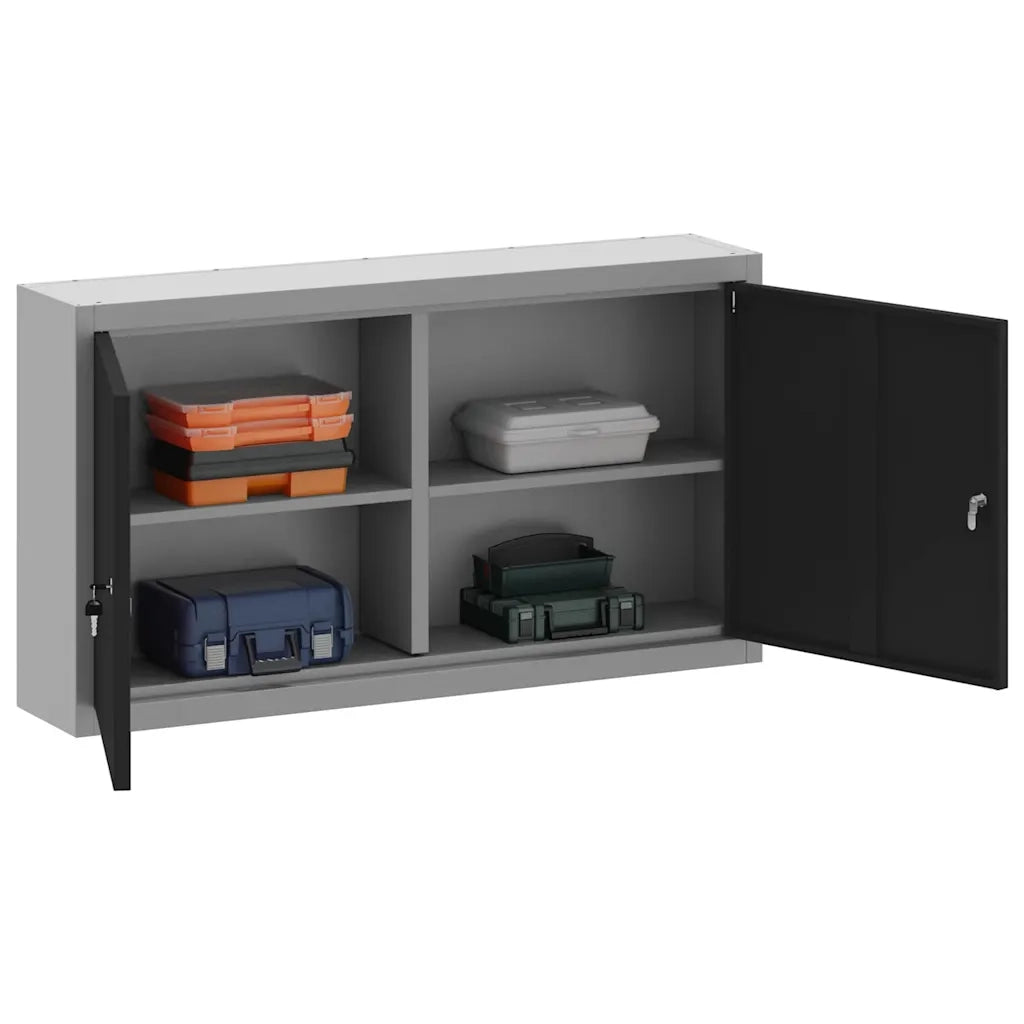 Mobile per attrezzi con blocco Nero e Grigio 100 x 20 x 55 cm CFW9664674