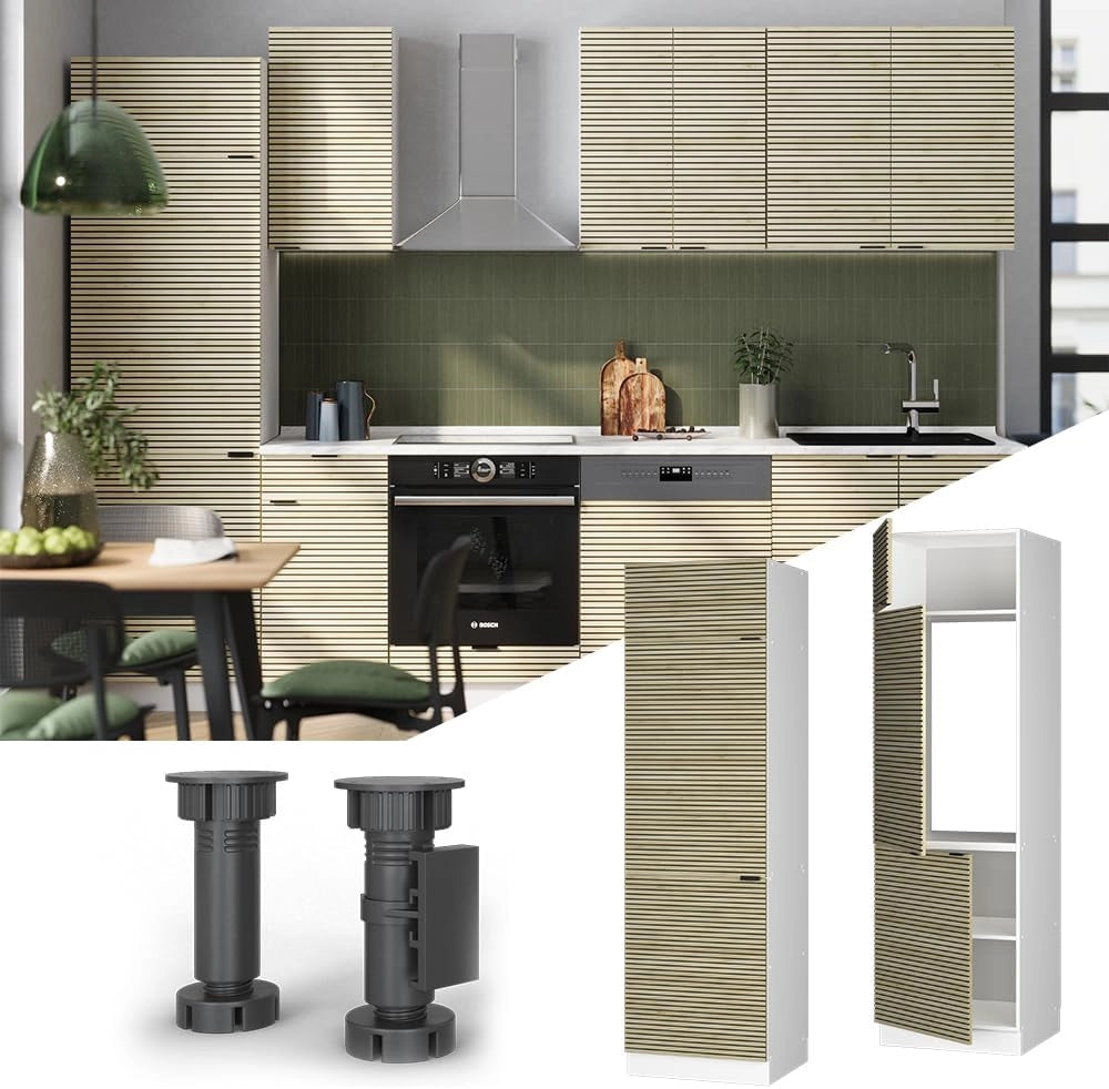 Armadio frigorifero Fame-Line, Pannello in quercia, 60 cm, per la combinazione con altri moduli della serie Fame-Line
