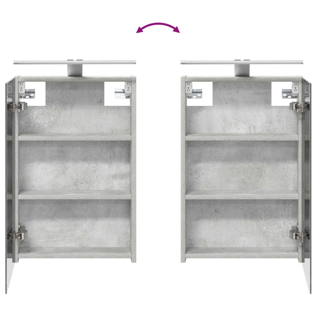 Set di mobili per il bagno 4 pcs Grigio Cemento 3407458
