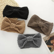 Set da 4 capigliature in lana a maglia per donna, 4 colori, set di capigliature in maglia a maglia, 19*13cm, colore marrone + camel + grigio + nero