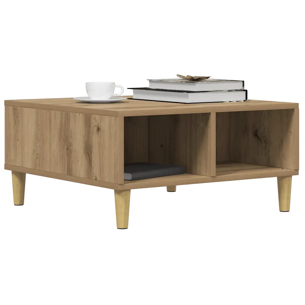 Tavolino da Salotto Artigianale 60x60x30 cm Legno Multistrato 856441