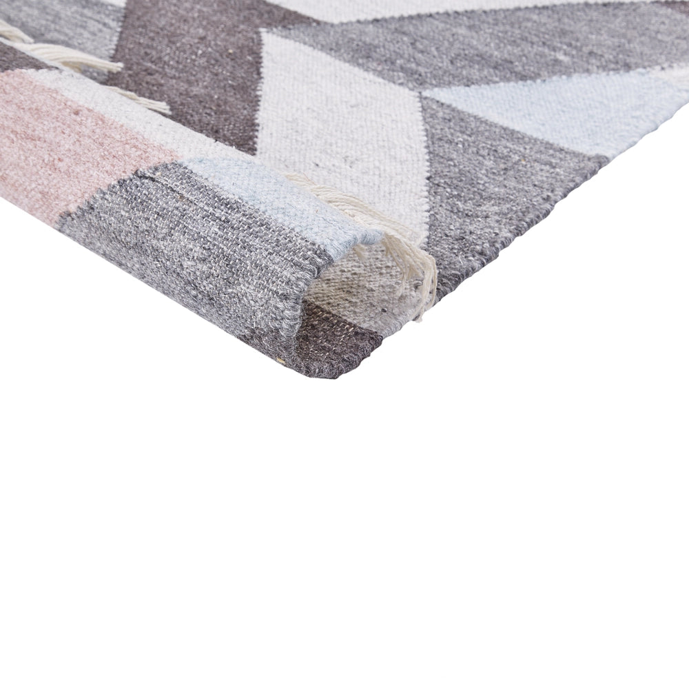 Tappeto di iuta multicolore 140 x 200 cm fatto a mano con nappe stile boho soggiorno camera da letto