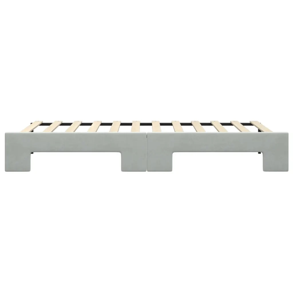 Divano Letto con Letto Estraibile-Sofa Letto-Daybed Grigio Chiaro 90x200 Velluto 325635