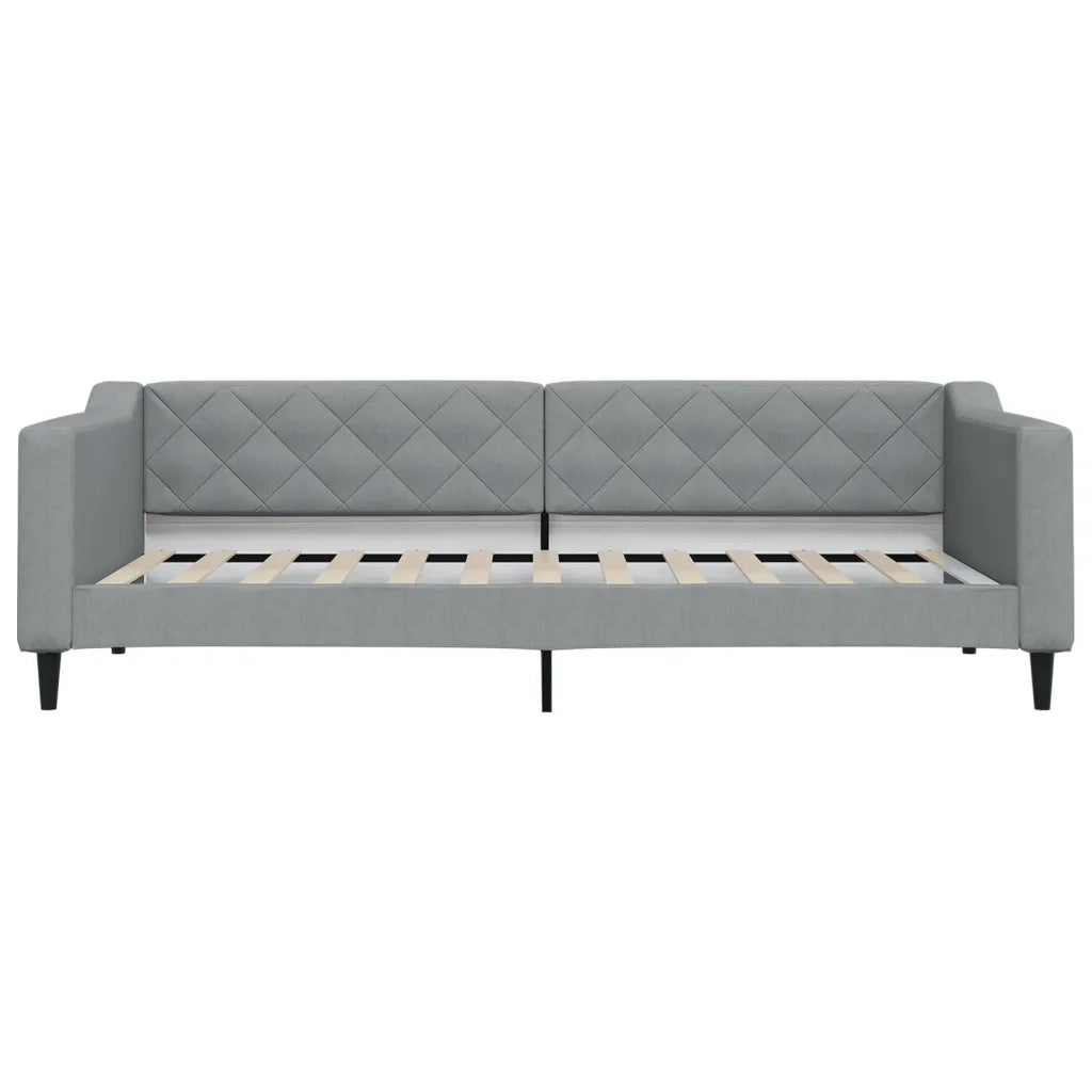 Divano letto | Sof¨¤ letto | Letto singolo Estraibile Cassetti Grigio Chiaro 90x200cm Tessuto