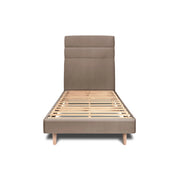 Letto 90x190 cm con testiera in linea - Tessuto velluto
