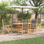 Set da Pranzo per Giardino 7 pcs Grigio 3375739
