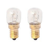 2 Lampadine Forno Microonde E14 ST25 15W 230V 80lm 2800K Resiste fino a 300 Gradi