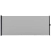 Tenda Laterale Retrattile 400x160 cm con Maniglia, in Metallo, Alluminio e Poliestere, Grigio Chiaro