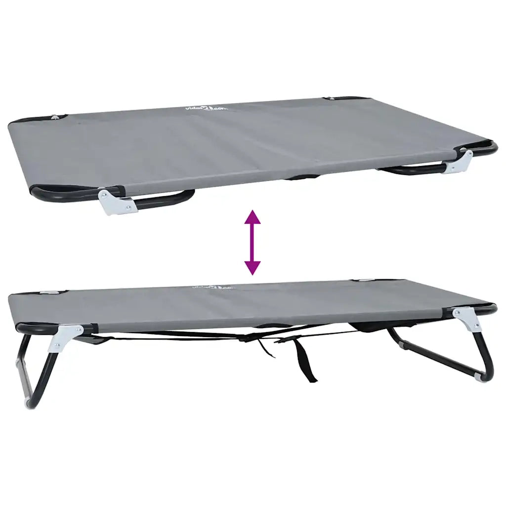 Letto per Cani Grigio chiaro 90 x 55 x 18 cm Acciaio CFW8269238