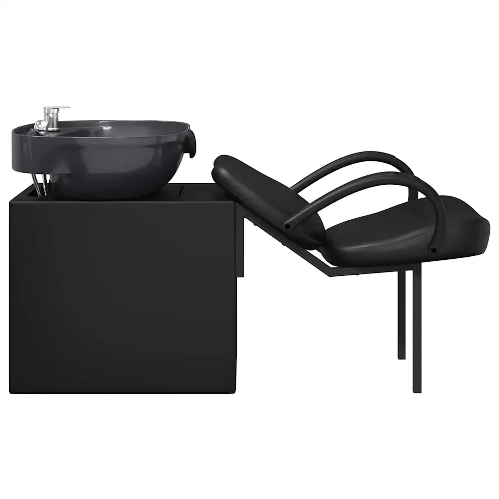 Sedia per Shampoo Nero 136 x 60 x 92 cm PVC 42009070
