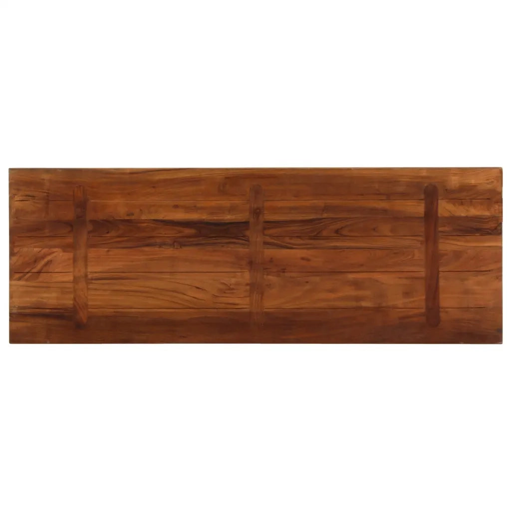 Piano Tavolo 140x60x1,5 cm Rettangolare in Massello di Recupero