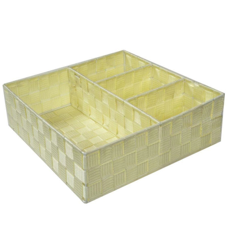 Cassetto poliestere crema quadro cm 32x32h10