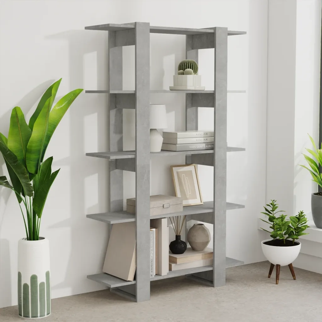 Libreria/Divisorio Grigio Cemento 100x30x160 cm cod mxl 19265