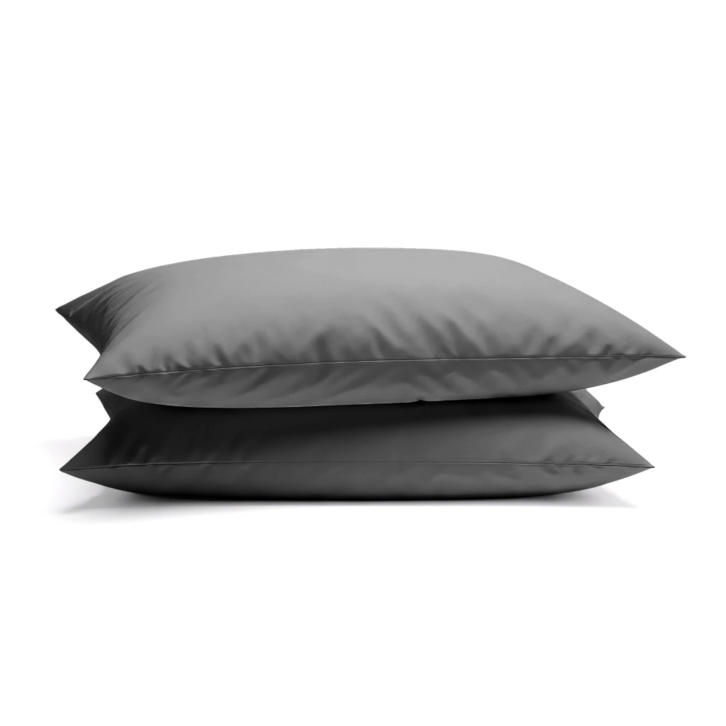 Coppia Federe per Cuscino 50x80 cm in  con Patella – Morbide, Traspiranti,– Tinta Unita, Lavabili  Stone