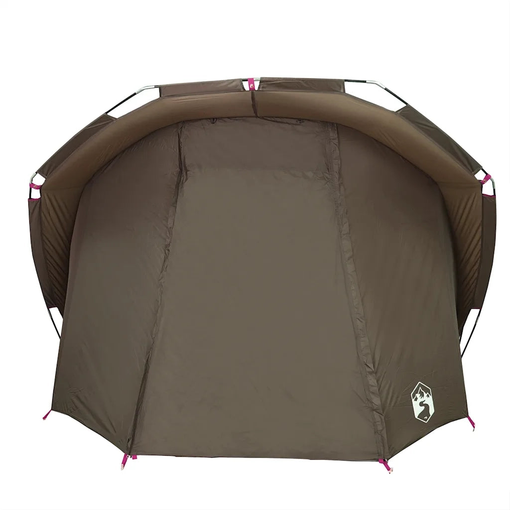 Tenda da Pesca per 4 Persone-Tenda da campeggio Marrone Impermeabile 291593