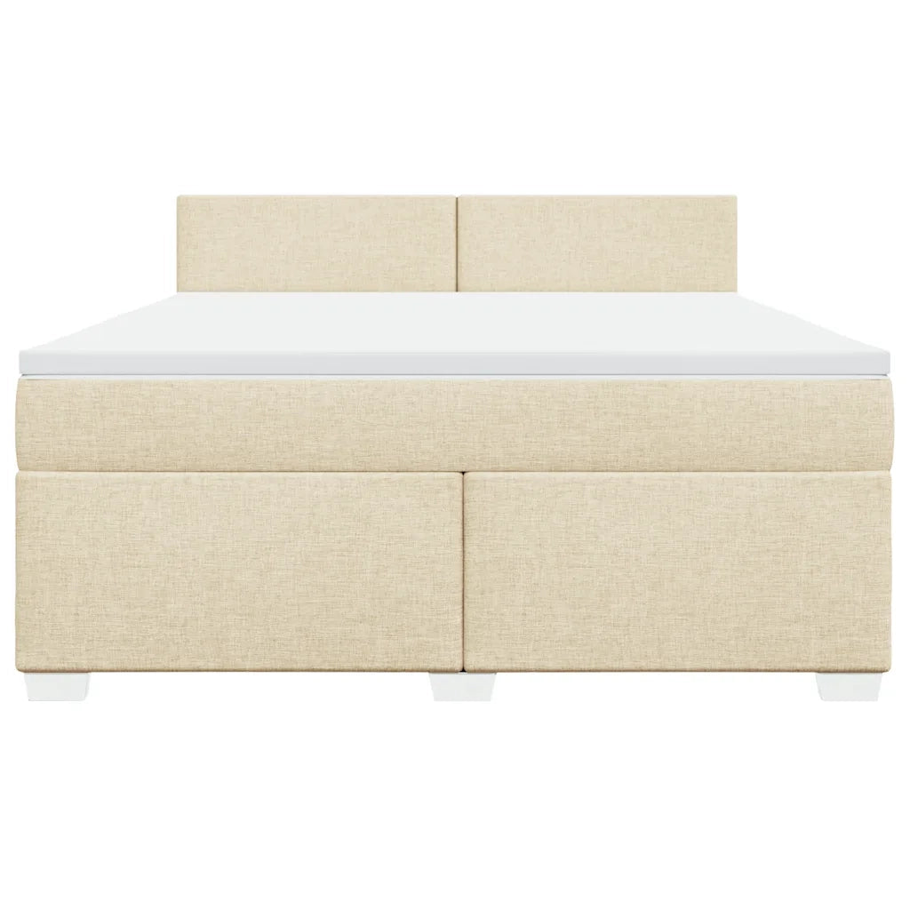Giroletto a Molle con Materasso Crema 180x200 cm in Tessuto 3288265