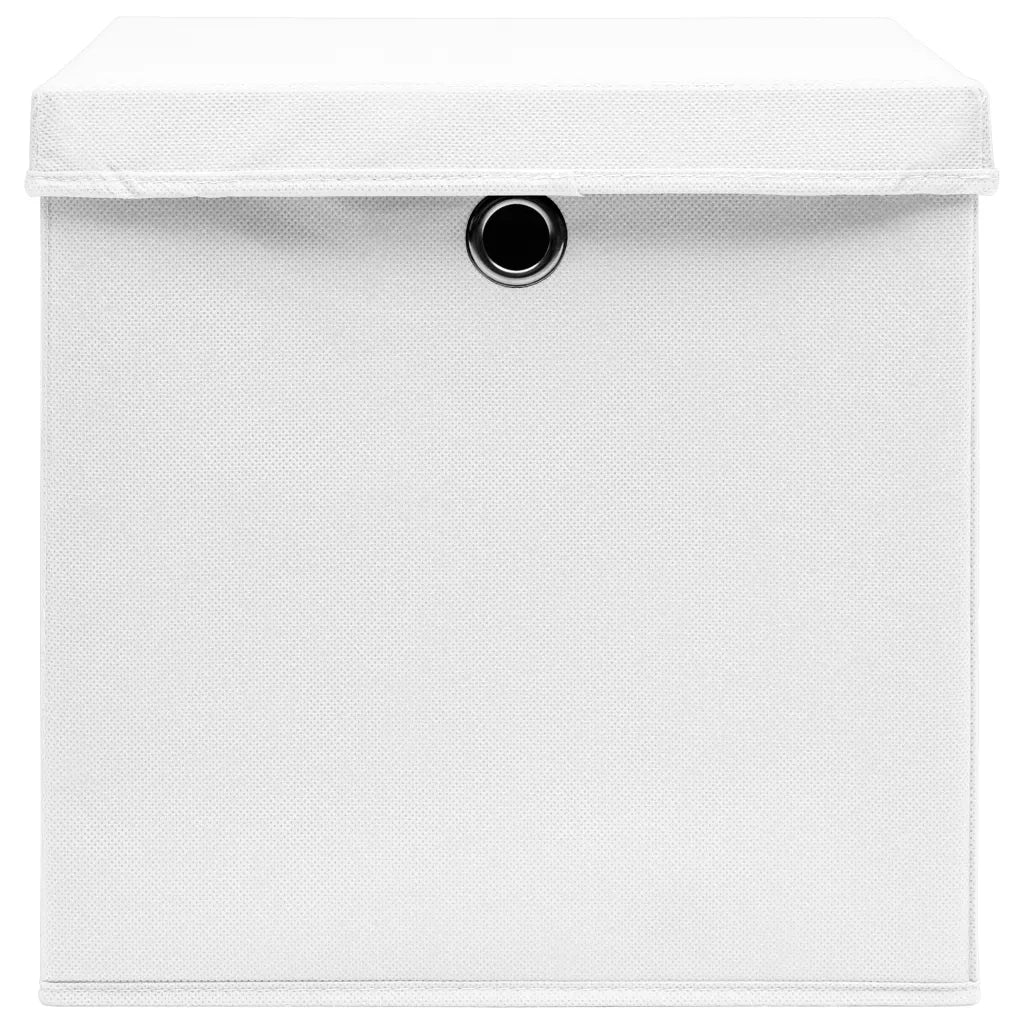 Scatole con Coperchi 10 pz Bianche 32x32x32 cm in Tessuto cod mxl 52383