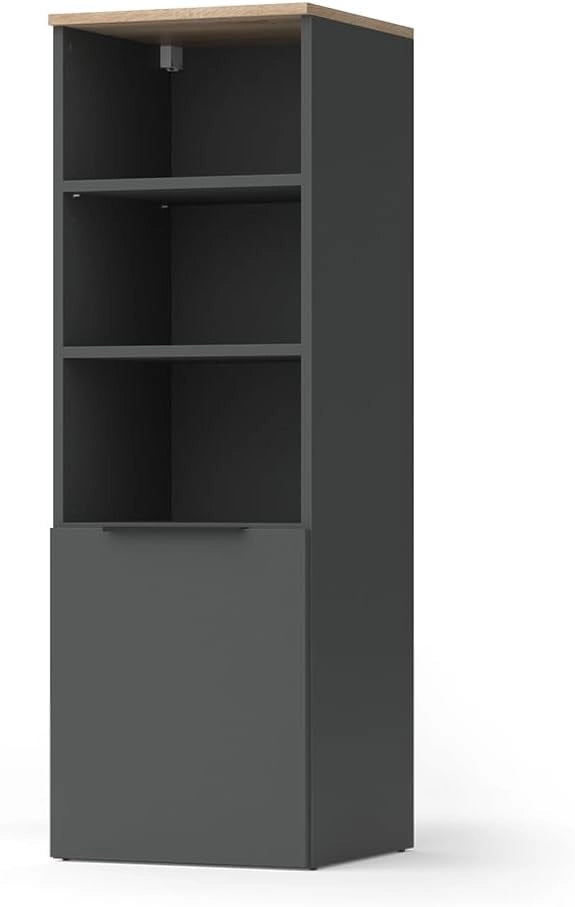 Armadio universale Wido, Antracite/Sonoma, 40.2 x 120 cm con una porta