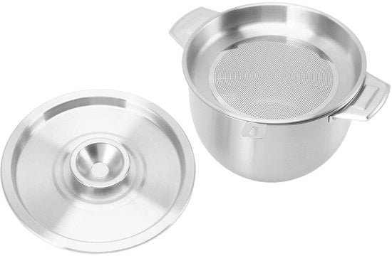 Filtro dell'olio 2,8L - Acciaio Inossidabile - Anticorrosivo - Raffreddatore dell'olio - Sicuro per l'alimentazione - Materiale duraturo - Contenitore per l'olio