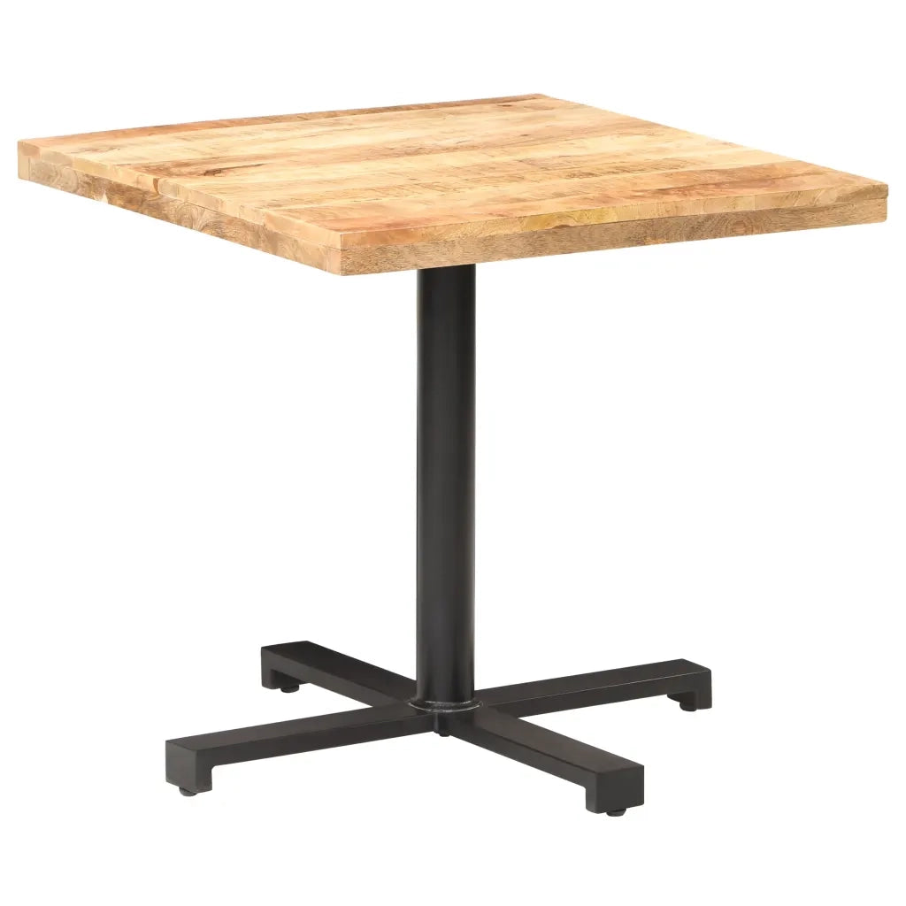 Tavolino da Bistrot Quadrato 80x80x75 cm Legno di Mango Grezzo 320268