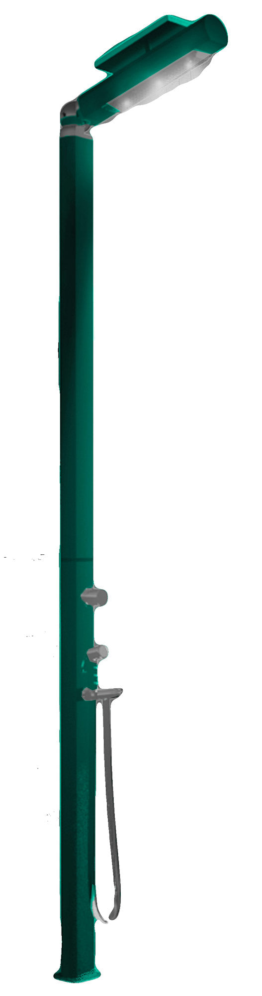 Doccia da Giardino Miscelatore e Doccetta Mobile con LED Arkema Quick Ottanio Lucido Metallizzato