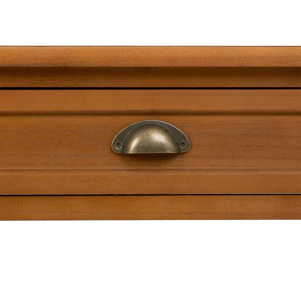 Mobile da ingresso in legno con 2 cassetti e 1 ripiano marrone 100x40x78