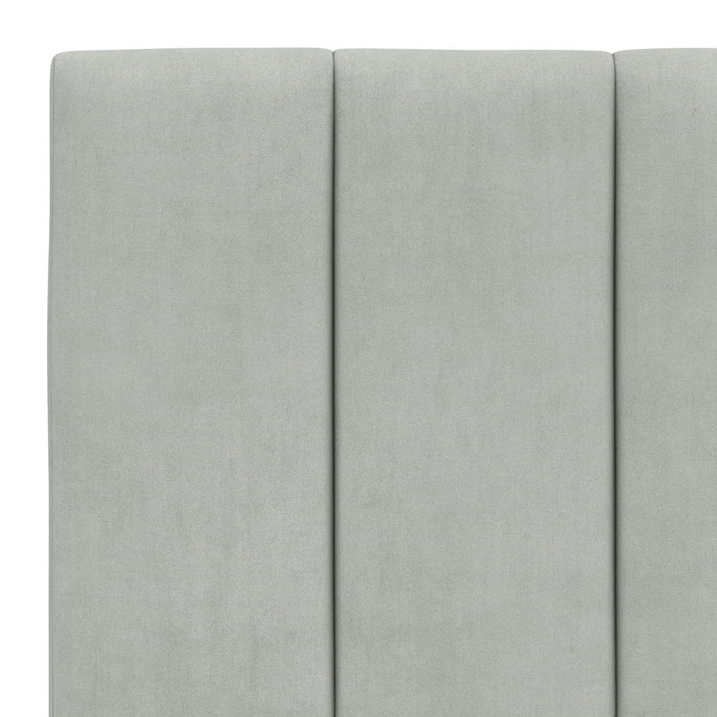 Cuscino Testiera Hanko Grigio Chiaro 90 cm in Velluto CFW6634825