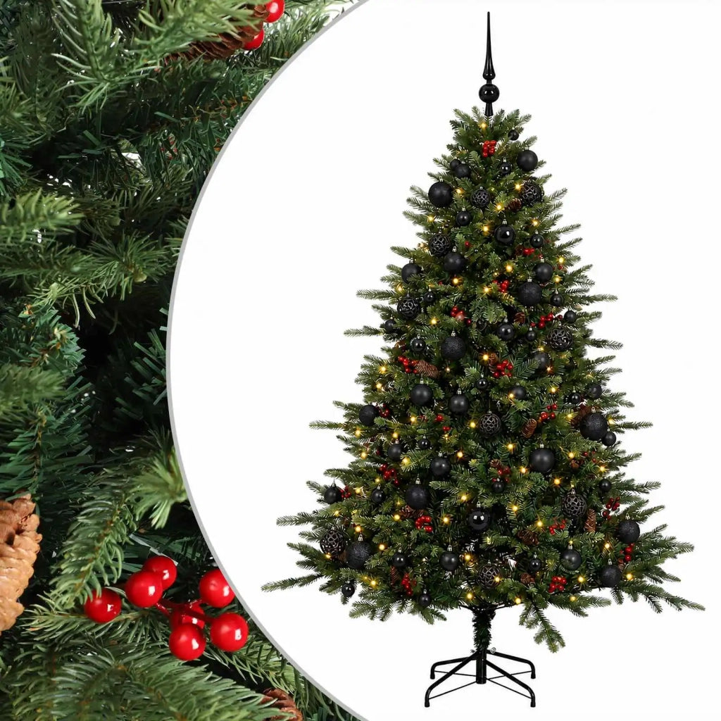 Albero di Natale artificiale con palline 180 cm 300 LED 3466403
