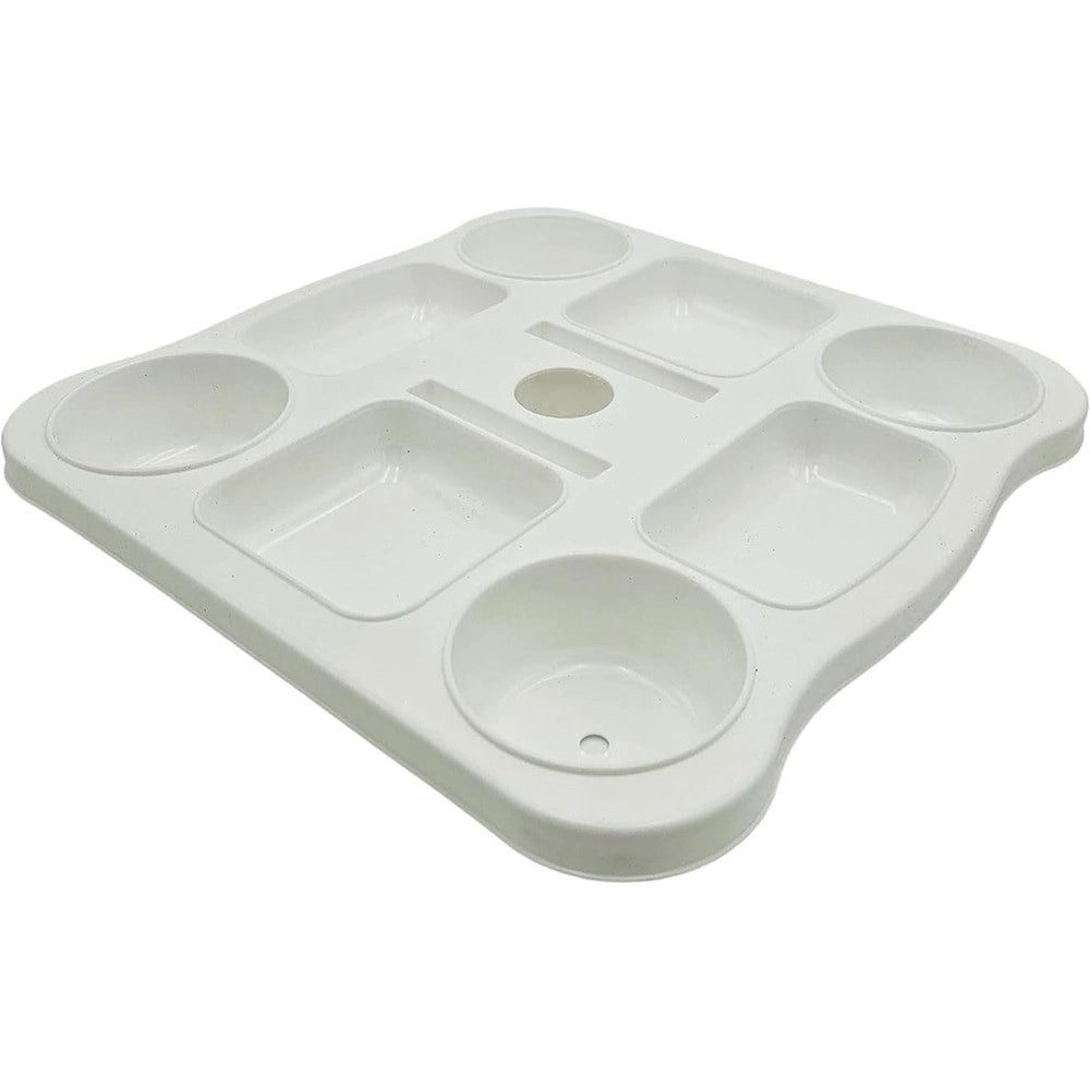 Trade Shop - Tavolino Vassoio Per Ombrellone Con Portabicchieri Scomparti Porta Snack Smartphone 670552a -