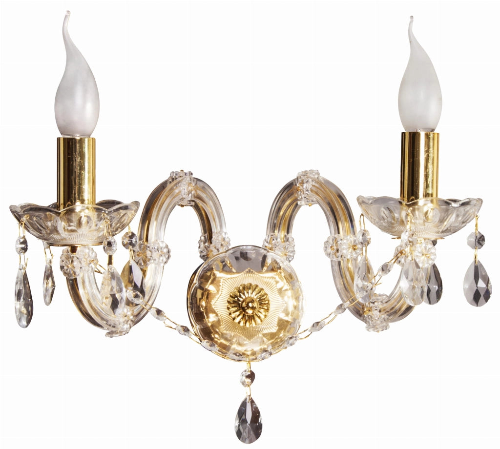 Applique Candellux Maria Teresa 2xE14 ottone cristallo