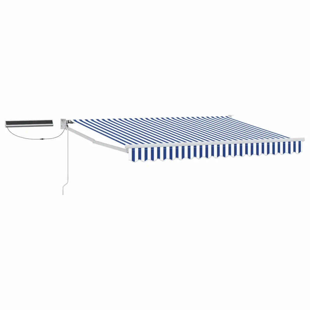 Tettuccio Elettrico Retrattile Blu e Bianco 3,5 x 2 m 3419892
