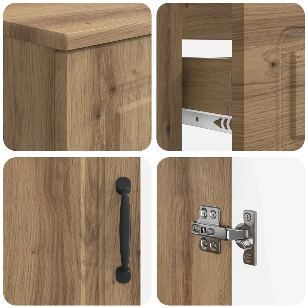 Set di Armadi da Bagno da 2 Pezzi UTRECHT Rovere Artigianale 3417737