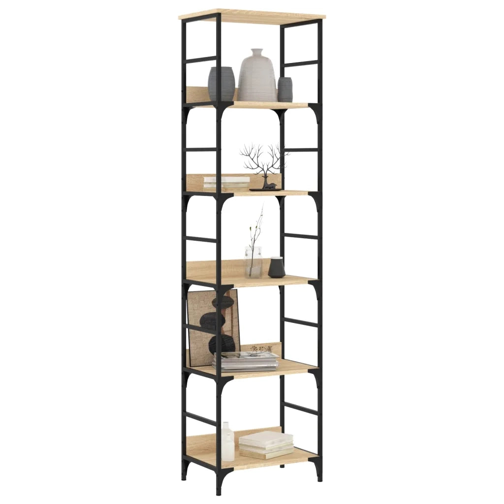 Libreria-Scaffale per Libri-Mobile di Stoccaggio Rovere Sonoma 50x33x188,5 cm Legno ingegnerizzato
